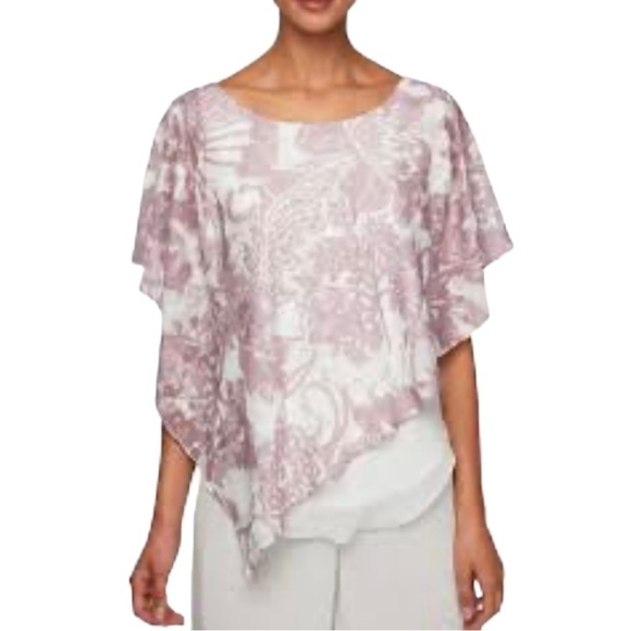 Alex Evenings Lavender Burnout Double Layer Chiffon Occassion Blouse Size 3X NEW - Picture 16 of 16